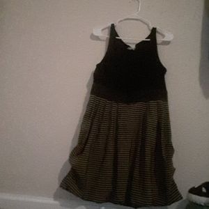 Half black strip dress